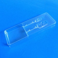 Plateau en PVC transparent/éco-responsable rectangulaire pour accessoires de téléphonie mobile, processus de thermoformage sous vide durable