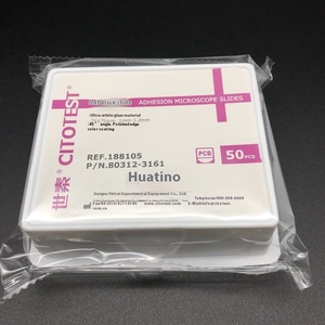 超白色ガラス接着顕微鏡スライドポジティブチャージ50スライドパックOEMカスタマイズ可能取り外し防止医療用途 - Product Image 1