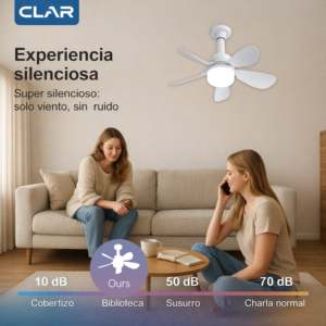 Ventilatore da Soffitto Regolabile CCT 52cm con Attacco E27, Telecomando e Luce Dimmerabile per Uso Interno - Product Image 6