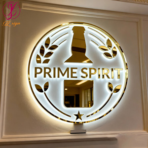 Lettres lumineuses LED élégantes pour bar, logo personnalisé, signalétique en métal acrylique 3D, enseigne lumineuse extérieure pour bars et clubs - Product Image 1