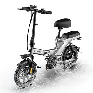 Bicicleta Eléctrica Plegable para Adultos, Venta al por Mayor de Fábrica China 2024, Batería de 20 Ah, 14 Pulgadas, 48 V, 350 Vatios, Bicicleta Eléctrica Urbana Plegable - Product Image 1