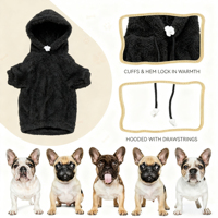 Vêtements pour animaux de compagnie classiques et luxueux - pulls chauds en coton pour chiens et chats et manteaux de style pyjama pour l'hiver