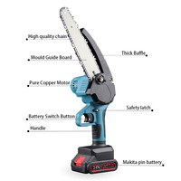Mini scie électrique sans fil de 6 pouces, scie à chaîne pour l'élagage, scie à bois pour le jardinage, outils électriques pour le travail du bois, compatible avec la batterie Makita 18V