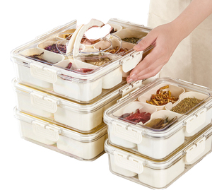 Rectangular Snack <b>Box</b> with Lid Handle <b>Folding</b> Portable Fridge Organizer for Veggie Candy Party Travel Picnic for Organizing Food - Product Image 2