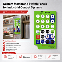 Teclado de Membrana Personalizado con Botones en Relieve, Panel de Control con Superposición Gráfica Digital, Adhesivos para Teclado con Botones de Encendido/Apagado y Parada
