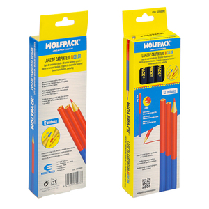 Crayon de charpentier bicolore 18 cm. Boîte de 12 unités - Product Image 3