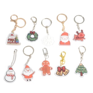 Custom Ins Digital Photo Cute Puppy Anime Cartoon Acrylic Keychain Soft Plastic School Bag Accessories Gift Key Chain