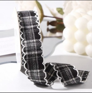 CHANG YUAN 2.5cm/10yard Gulungan Pita Kotak-kotak untuk Pembungkus Kado, Kerajinan Bunga, Gaun, Tirai, Dekorasi Pernikahan, Kostum - Product Image 6