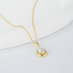 OAHLAN 고급 보석 골드 스네이크 S925 스털링 실버 펜던트 목걸이 배 컷 지르콘 여성 기념일 결혼 선물 - Product Image 4