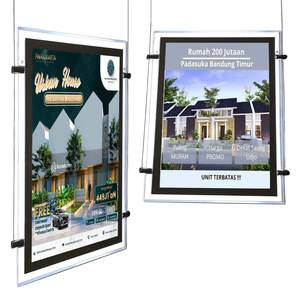 Cadre lumineux publicitaire en acrylique cristal fin, haute luminosité, écologique, pour affiches LED pour vitrines immobilières - Product Image 1