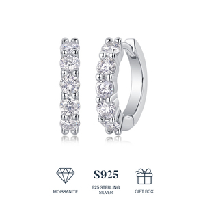 Orecchini a Perno da Donna Classici in Moissanite Creata in Laboratorio al Miglior Prezzo, Argento Sterling 925, Certificati GRA VVS D 3mm - Product Image 1