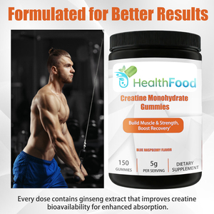 Créatine monohydrate en gommes à absorption rapide, complément pour la musculation, amélioration des performances sportives, produits de créatine en gommes - Product Image 5