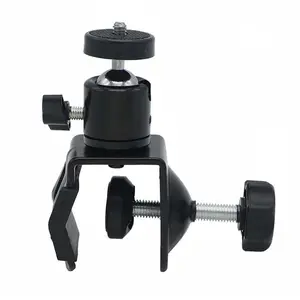 Black color universal C-clip aluminum support clip desktop bracket for desk mounting clamp