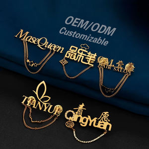 Fabbrica personalizzabile in acciaio inox impermeabile spilla Logo distintivo perni cavi incisione Laser taglio Laser metallo artigianato - Product Image 3