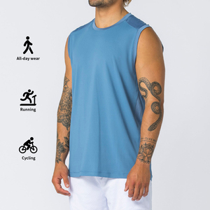 Ropa deportiva transpirable personalizada, <span class=keywords><strong>camisetas</strong></span> sin mangas, chalecos para hombre, ropa deportiva <span class=keywords><strong>de</strong></span> entrenamiento, <span class=keywords><strong>camisetas</strong></span> sin mangas para hombre, ropa deportiva para gimnasio, chalecos para hombre - Product Image 4