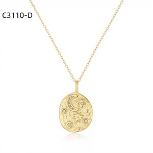 เอมี่ เอมี่สร้อยคอจี้พระจันทร์ชุบเงินสำหรับผู้หญิงสวมใส่ทุกวันเป็นของขวัญเครื่องประดับ - Product Image 2