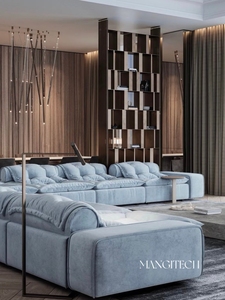 Mangitech ý <span class=keywords><strong>Miami</strong></span> sâu ngồi Modular <span class=keywords><strong>sofa</strong></span> cao cấp hiện đại vải cho kích thước lớn phòng khách cao cấp hiện đại biệt thự L hình dạng - Product Image 3