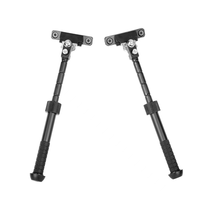 Alliage d'aluminium Rotation à 360 degrés Rétractable Split Tactical Bipods Adjustable Hunting Bipods