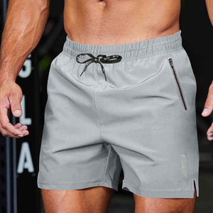 Shorts de sport pour homme à séchage rapide, respirants, coupe ample, pour la course à pied, la gym, l'entraînement, avec cordon de serrage, taille élastique, noir - Product Image 3