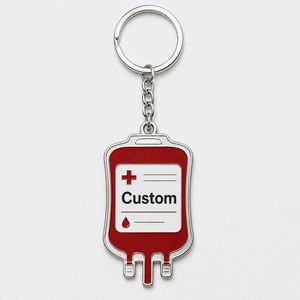 Porte-clés personnalisés en forme de poche de sang, design unique et original, souvenir pour le personnel médical - Product Image 3