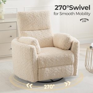<span class=keywords><strong>Fauteuil</strong></span> <span class=keywords><strong>inclinable</strong></span> pivotant à bascule avec chargeur USB, dossier haut, pour chambre d'enfant, salon et chambre à coucher - Product Image 5