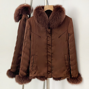 Cappotto da Donna OFTBUY 2025 Autunno Inverno Nuovo in Vera Pelliccia di Volpe e Coniglio, Elegante Giacca Corta Naturale di Alta Gamma, Spessa e Calda, Stile Streetwear - Product Image 6