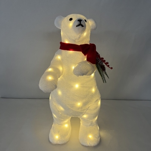 Navidad Xmas da tavolo per interni giocattoli di natale ornamenti led illuminati orsi polari decorazioni di luci di natale con batteria - Product Image 6