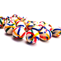 Bolas de rebote con letras impresas, Bola de salto de bola de alto rebote, alfabeto colorido, liberación del estrés, embalaje personalizado, 32mm