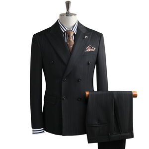 Costume pour <span class=keywords><strong>homme</strong></span> de haute qualité, respirant, en mélange de <span class=keywords><strong>laine</strong></span> peignée, à double boutonnage, formel, pour le bureau, ensemble de <span class=keywords><strong>blazer</strong></span> et de costume pour <span class=keywords><strong>homme</strong></span> - Product Image 6
