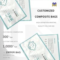 Sacs en plastique à fermeture éclair imprimés sur mesure, pochette refermable mate avec logo personnalisé pour l'emballage de sous-vêtements et de vêtements intimes pour enfants
