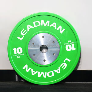 شعار مخصص لون لوحة مطاطية كجم رطل IWF Stadard لون المنافسة المطاط الوفير لوحات المنافسة أقراص صالة ألعاب رياضية لوحات الوزن - Product Image 3