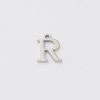 Breloques en acier inoxydable G1883 A-Z, lettres de l'alphabet, initiales, argent/or/or rose, pour la création de bijoux