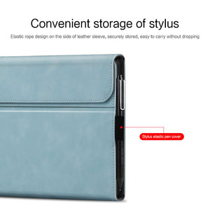 เคสหนังกันกระแทกสำหรับ <span class=keywords><strong>Microsoft</strong></span> <span class=keywords><strong>Surface</strong></span> <span class=keywords><strong>Pro</strong></span> <span class=keywords><strong>12</strong></span>/11/10/9/8 พร้อมช่องใส่ปากกา Stylus  วัสดุแบบนิ่ม  สามารถสกรีนโลโก้ได้ - Product Image 5