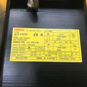 Motor Servo AC Serie Alpha FANUC A06B-1407-B153 A06B-1407-B100 A06B-1407-B103 - Product Image 2