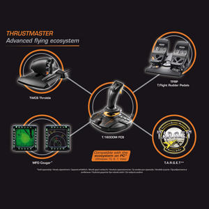 Juego Completo de Periféricos Thrustmaster T16000 FCS para <span class=keywords><strong>Microsoft</strong></span> <span class=keywords><strong>Flight</strong></span> Simulator, Joystick, Acelerador y Controlador de Aeronave DCS, Compatible con PC - Product Image 5