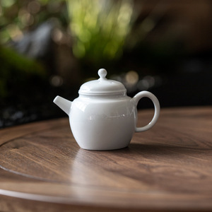 Sweet White Porcelain Miniature Teapot With Lid Round Shape Ceramic <b>Tea</b> Infuser For Kung Fu <b>Tea</b> <b>Set</b> - Product Image 1