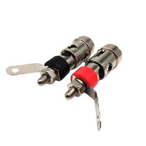 Bloque de terminales de resorte grande tipo prensa niquelado para amplificador de altavoz, con bloqueo automático por resorte y tipo prensa - Product Image 3