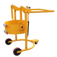 Carro de Transporte de Barriles de Aceite Industrial Ligero con Sistema de Inclinación y Vertido Manual para Bidones de 55 Galones