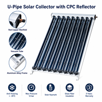 Collecteur solaire thermique CPC haute performance à tubes sous vide en U pour l'eau chaude domestique