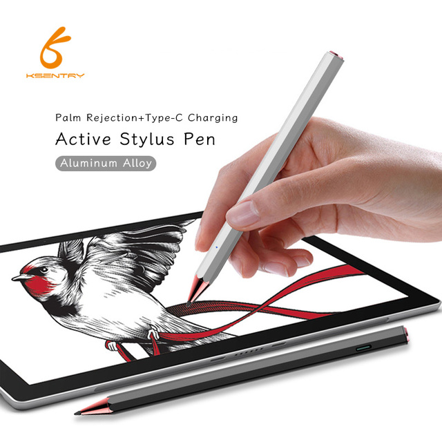 Magnetic Metal Stylus Pen Tilt Sensitivity Palm Rejection 130mAh Battery 10-12hrs Use for iPad Pencil 1 2 IOS Tablet Drawing