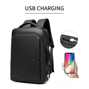 <span class=keywords><strong>Mochila</strong></span> <span class=keywords><strong>kaka</strong></span> <span class=keywords><strong>de</strong></span> cuero para hombre, bolso inteligente a la moda con usb, personalizado, impermeable, para ordenador portátil, 2019 - Product Image 3