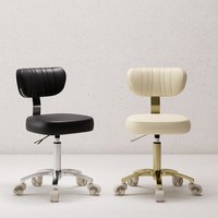Chaise de coiffeur SW, tabouret de salon de beauté, roulettes pivotantes, hauteur réglable, pour salon de coiffure, extension de cils