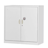 Armoire de classement de bureau moderne à double porte en acier avec serrure sécurisée, rangement mobile pour la maison, le bureau et l'usage commercial