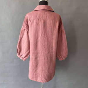 Camicia da <span class=keywords><strong>donna</strong></span> in puro <span class=keywords><strong>lino</strong></span> alla moda camicetta da <span class=keywords><strong>donna</strong></span> in <span class=keywords><strong>lino</strong></span> con top a tunica - Product Image 6