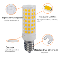 Fabricant en gros 9w sans scintillement 220v économie d'énergie Dimmable Led ampoule G4 G9 E14 E12