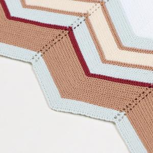 Vestido Midi de Punto con Rayas Onduladas sin Mangas y Cuello Redondo para Mujer, Ajuste Regular, Dobladillo Dividido, Estilo Vintage, Transpirable, Tejido a Crochet, ODM - Product Image 4