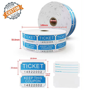 Design gratuito stampa personalizzata Arcade 2 "X 2" premi lotteria doppio rotolo Coupon biglietti della lotteria per il finanziamento del bilancio del benessere sociale - Product Image 6