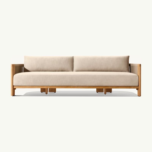 Sang trọng Đương Đại Gỗ Tếch ngoài trời giải trí <span class=keywords><strong>Patio</strong></span> đồ nội thất sofa đặt sân sau với vải cho bãi biển công viên biệt thự khách sạn khu nghỉ mát - Product Image 4