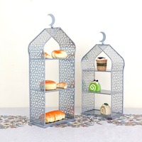 Islamitische Ramadan tafeldecoratie fruit voedsel taart schappen moskeevormige metalen taart dessert standaard Ramadan decoratie