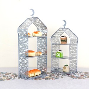 Décoration de table islamique pour le <span class=keywords><strong>Ramadan</strong></span>, étagères à fruits, à gâteaux et à nourriture, forme de mosquée, support à gâteaux en métal, décoration du <span class=keywords><strong>Ramadan</strong></span> - Product Image 3